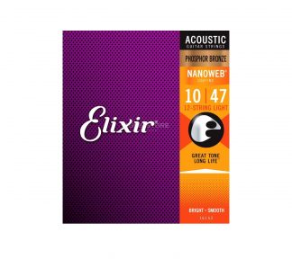 Elixir 16152 Acoustic Phosphor Bronze 12-String NANOWEB 010-047