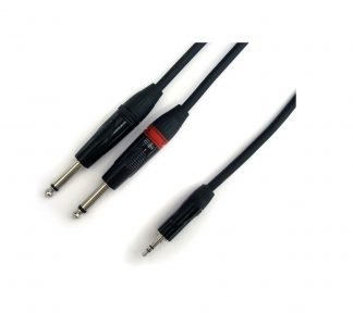 Pulse Signal Cable 3.5mm Stereo Jack – 2x 6.3mm Jack 3m