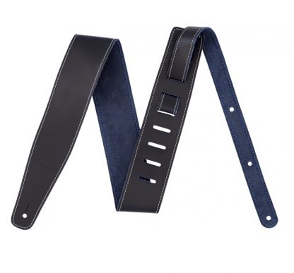 FENDER Broken-In Leather Strap, Blue 2.5"