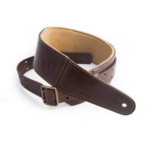 YAMAHA RightOn Backbeat Leather Guitar & Bass Strap Colour: BROWN