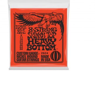 ERNIE BALL 2624 8-string Skinny Top, Heavy Bottom 9-80.