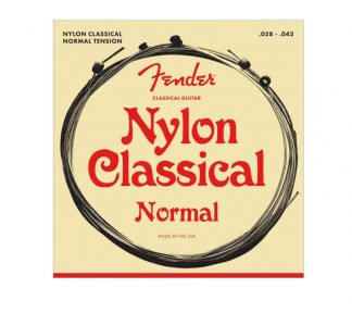 FENDER Nylon Acoustic Strings, 130 Clear/Silver, Ball End, Gauges .028-.043, (6)