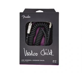 FENDER Hendrix™ Voodoo Child™ Coil Instrument Cable, Straight/Angle, 30′, Black