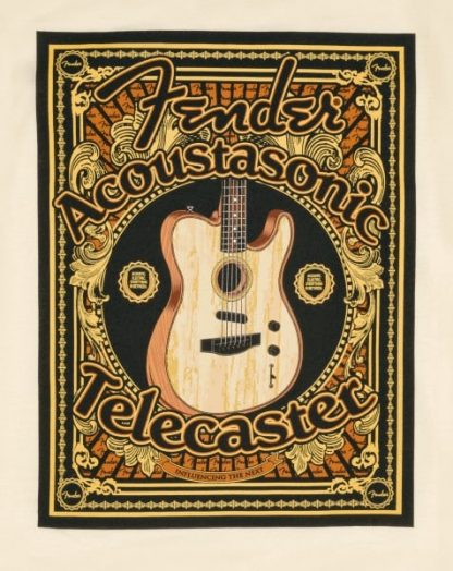 Fender® Acoustasonic® Tele® T-Shirt, Cream, XXL - Bilde 3