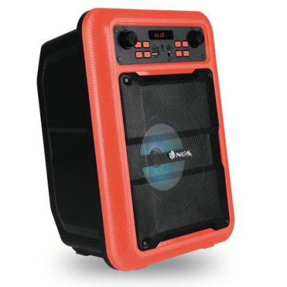 NGS Rollerlingo bærbar høyttaler 20W BT (TWS) mik,, rød - Bilde 2