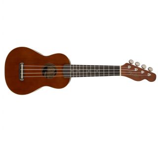 Fender Venice Soprano Ukulele, Natural Walnut