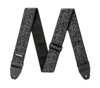 Dunlop D67-14 JACQUARD BLACK THISTLE STRAP