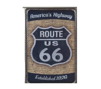 Mancave plates "Route 66 US"