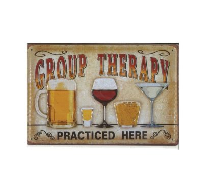 Mancave plates "Group Therapy"