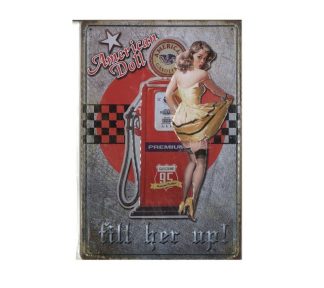 Mancave plates "Fill her up"