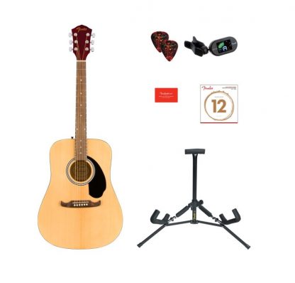 FENDER FA-125 Dreadnought Acoustic Pack, Walnut Fingerboard, Naturalgitar pakke