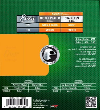 ELIXIR 15430 130 Light 5th string Bass - Bilde 2