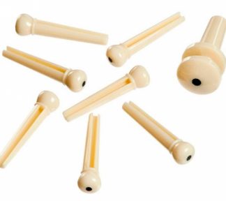 D'Addario Accessories PWPS12 End/Bridge-pins (1+7) ABS IV/BK