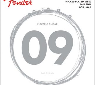 FENDER Super 250 Guitar Strings, Nickel Plated Steel, Ball End, 250L Gauges. 009-.042.