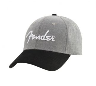 Fender® Hipster Dad Hat, Gray and Black, One Size Fits Most