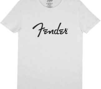 Fender® Spaghetti Logo Men's Tee, White, XL