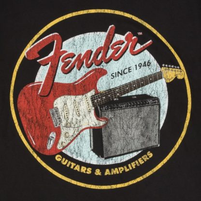 Fender® 1946 Guitars & Amplifiers T-Shirt, Vintage Black, XL - Bilde 2