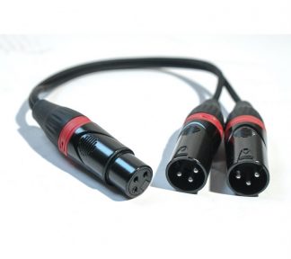 Pulse Split Cable XLRF -2xXLRM 30cm