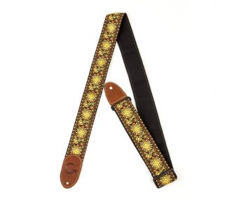 Gretsch G Brand Strap Yellow/Orange Brown Ends