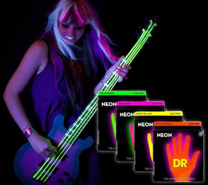 Dr Strings - NPB45 Bass 45-105 Neon HiDef Pink SuperStrings