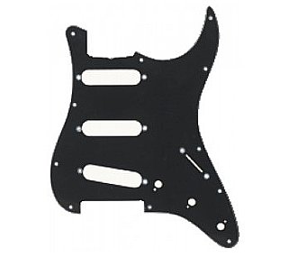 Partsland - Pickguard Stratocaster Modell black, 3-layered